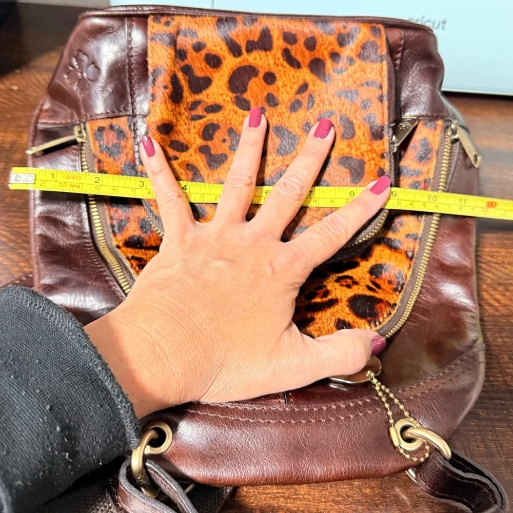 Patricia Nash Alencon Leopard Print Backpack - Picture 13 of 15